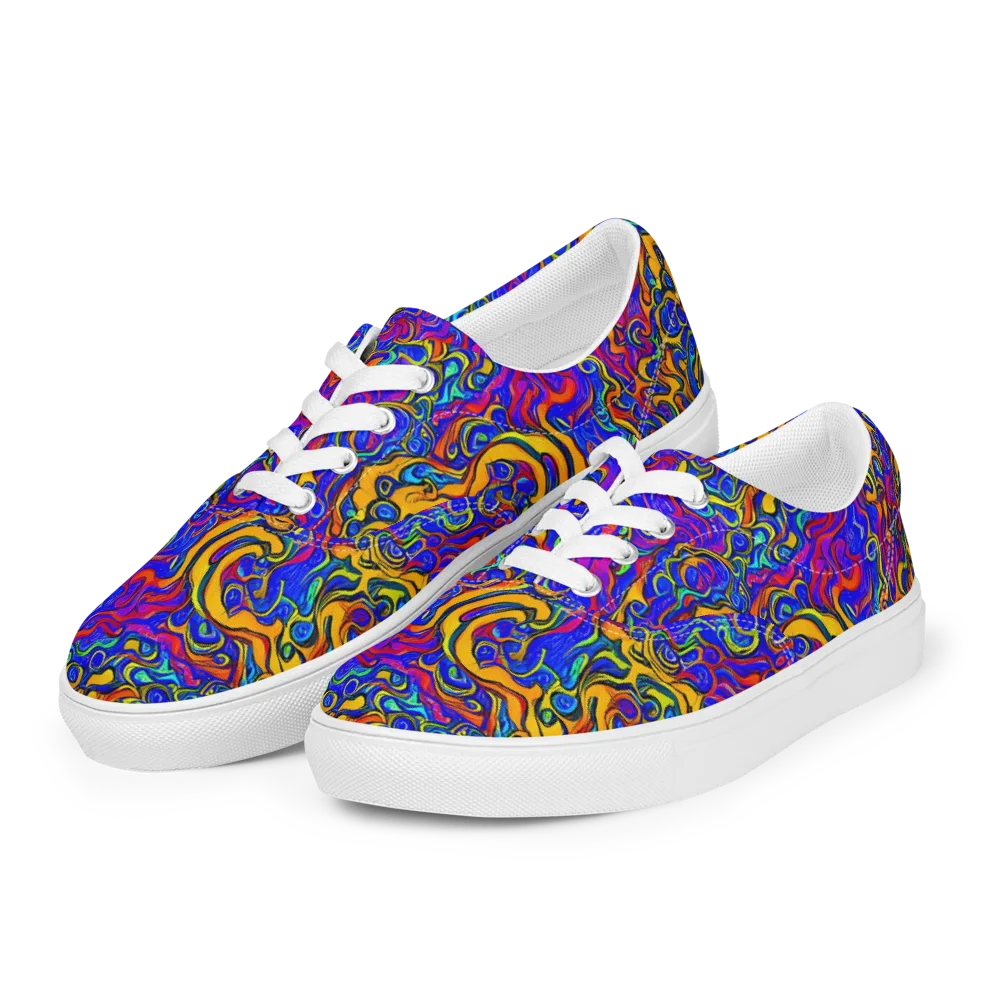 Spectrum Inferno on Men's Lace-Up Canvas Shoes — Left Front