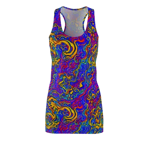 Spectrum Inferno on a Racerback Dress