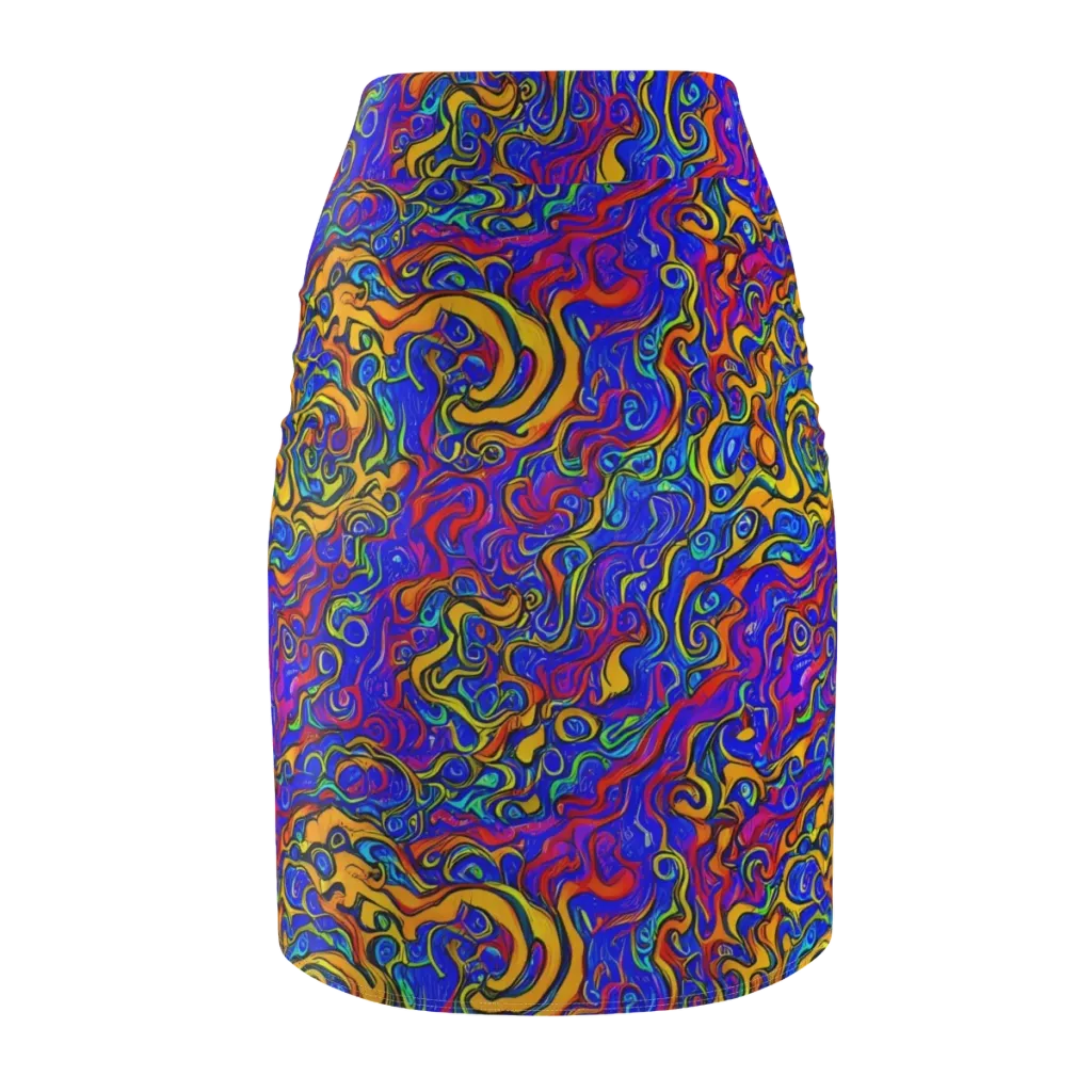 Spectrum Inferno on Pencil Skirt — Back