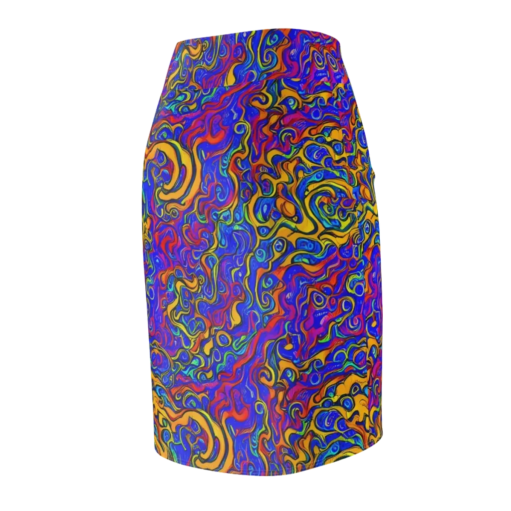 Spectrum Inferno on Pencil Skirt — Back Side