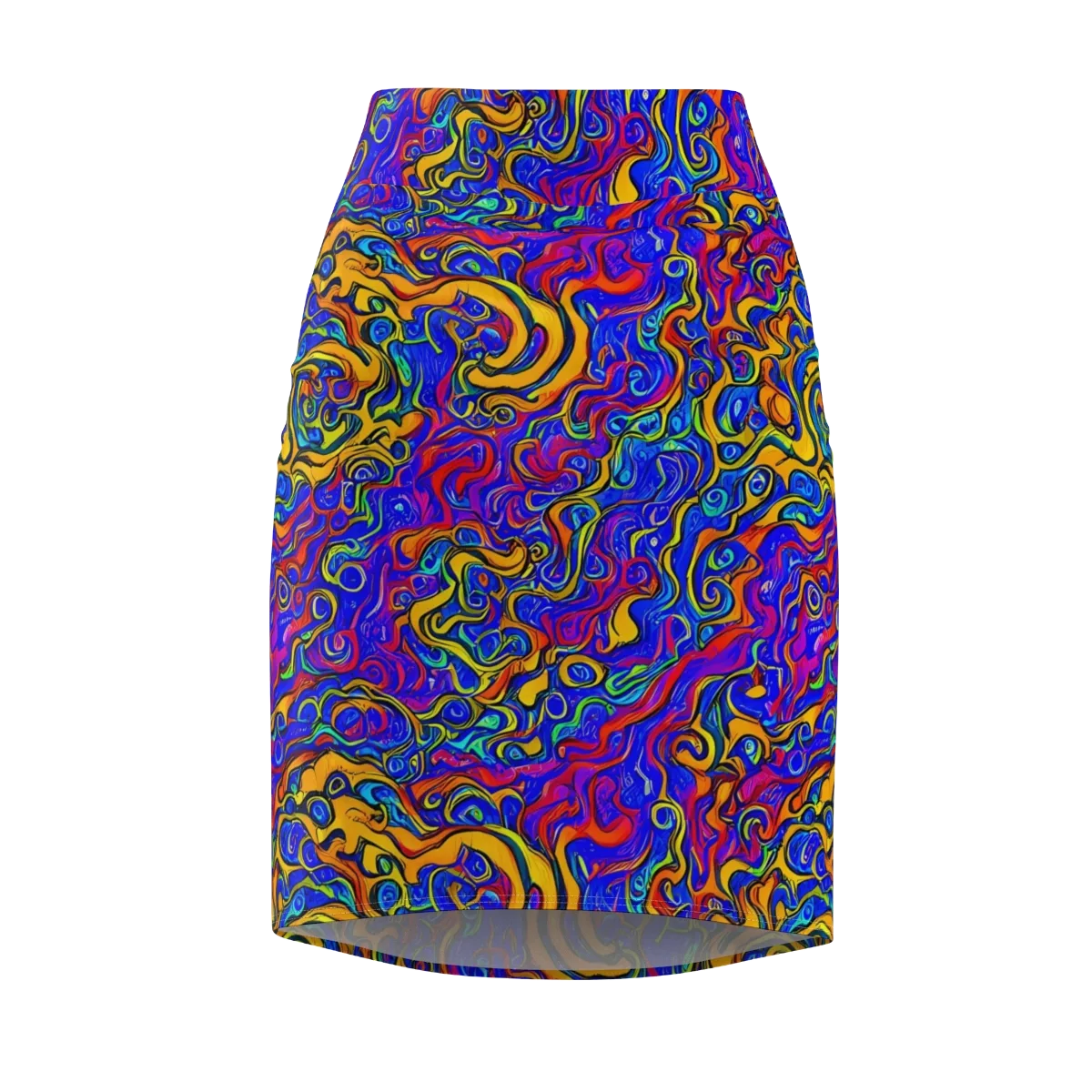 Spectrum Inferno on Pencil Skirt — Front