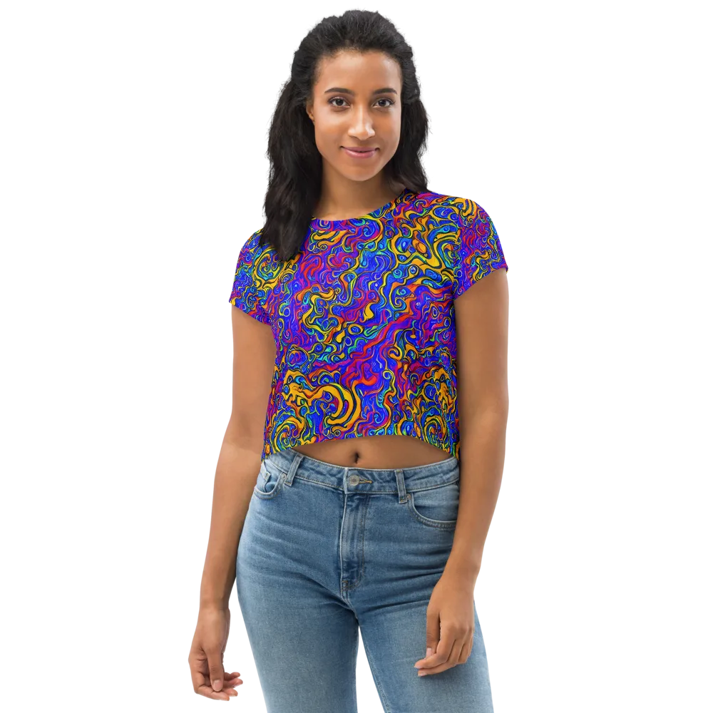 Spectrum Inferno on Crop Tee — Front