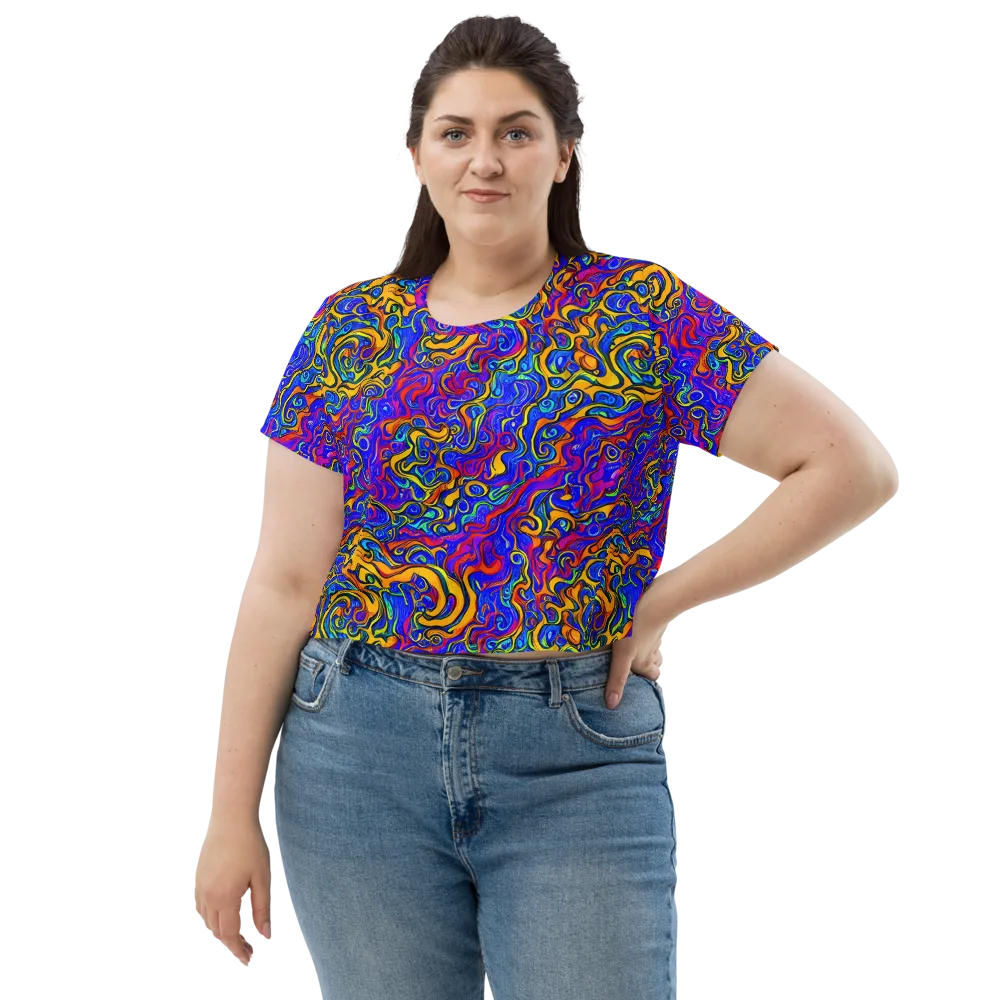 Spectrum Inferno on Crop Tee — Front
