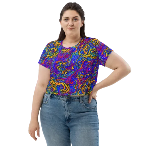 Spectrum Inferno on a Crop Tee