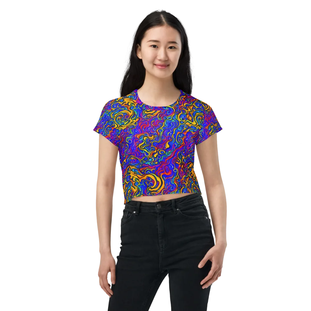 Spectrum Inferno on Crop Tee — Front