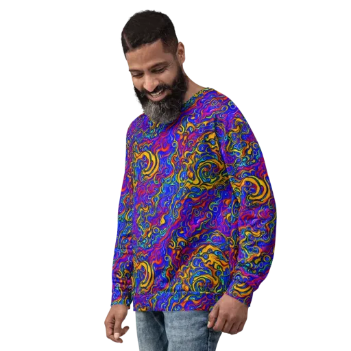 Spectrum Inferno on a Sweatshirt