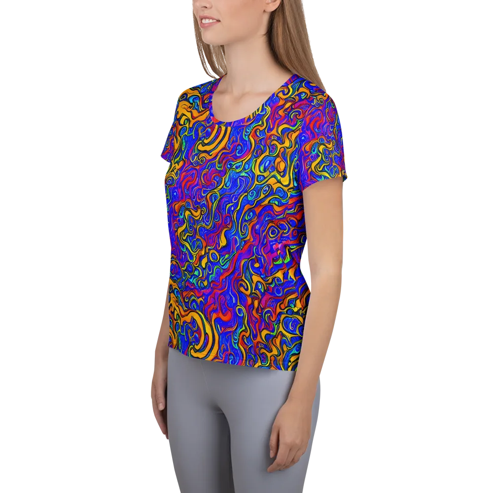 Spectrum Inferno on Women's Athletic T-Shirt — Left