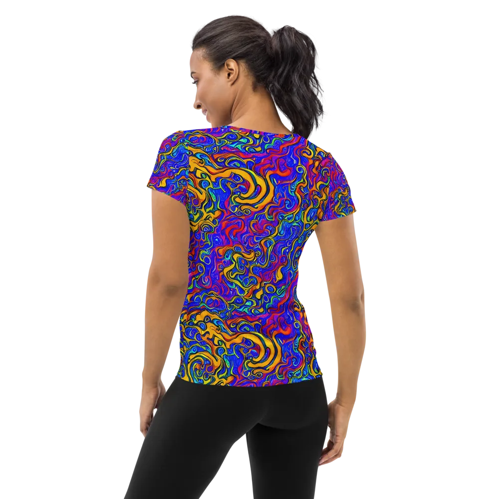 Spectrum Inferno on Women's Athletic T-Shirt — Back