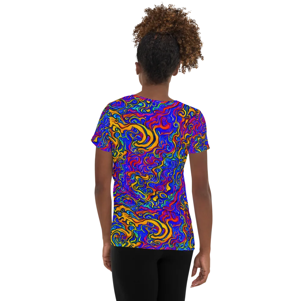 Spectrum Inferno on Women's Athletic T-Shirt — Back
