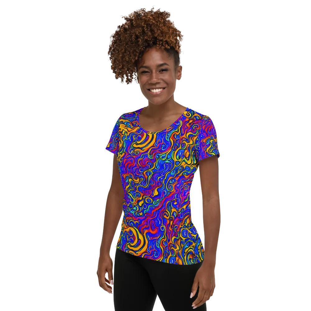 Spectrum Inferno on Women's Athletic T-Shirt — Left