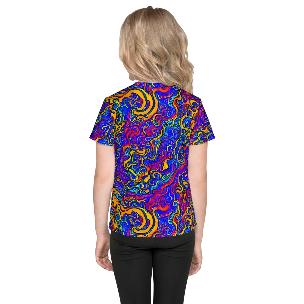 Spectrum Inferno on Kids Crew Neck T-Shirt — Back