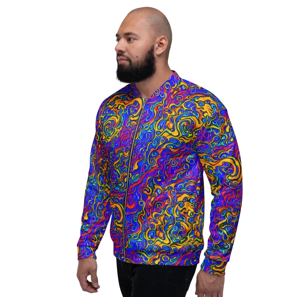 Spectrum Inferno on Bomber Jacket — Left