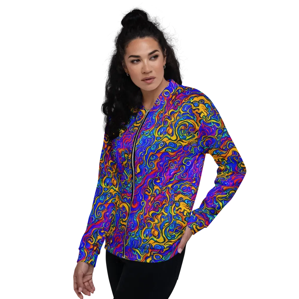 Spectrum Inferno on Bomber Jacket — Left