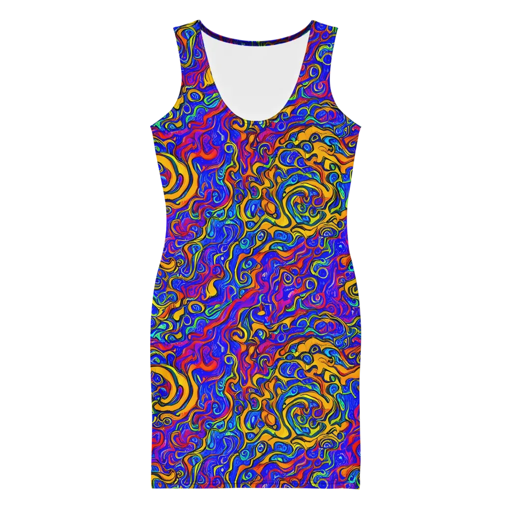 Spectrum Inferno on Bodycon Dress — Front