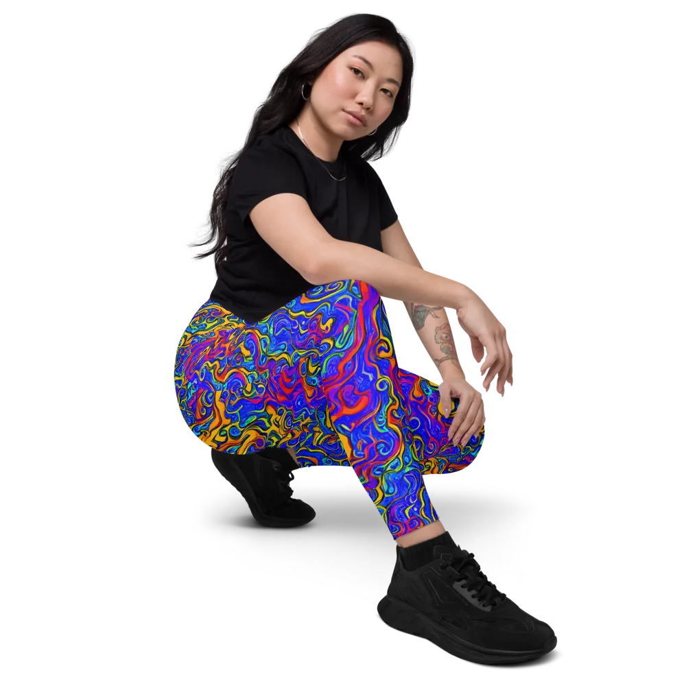 Spectrum Inferno on Leggings with Pockets — Right Front