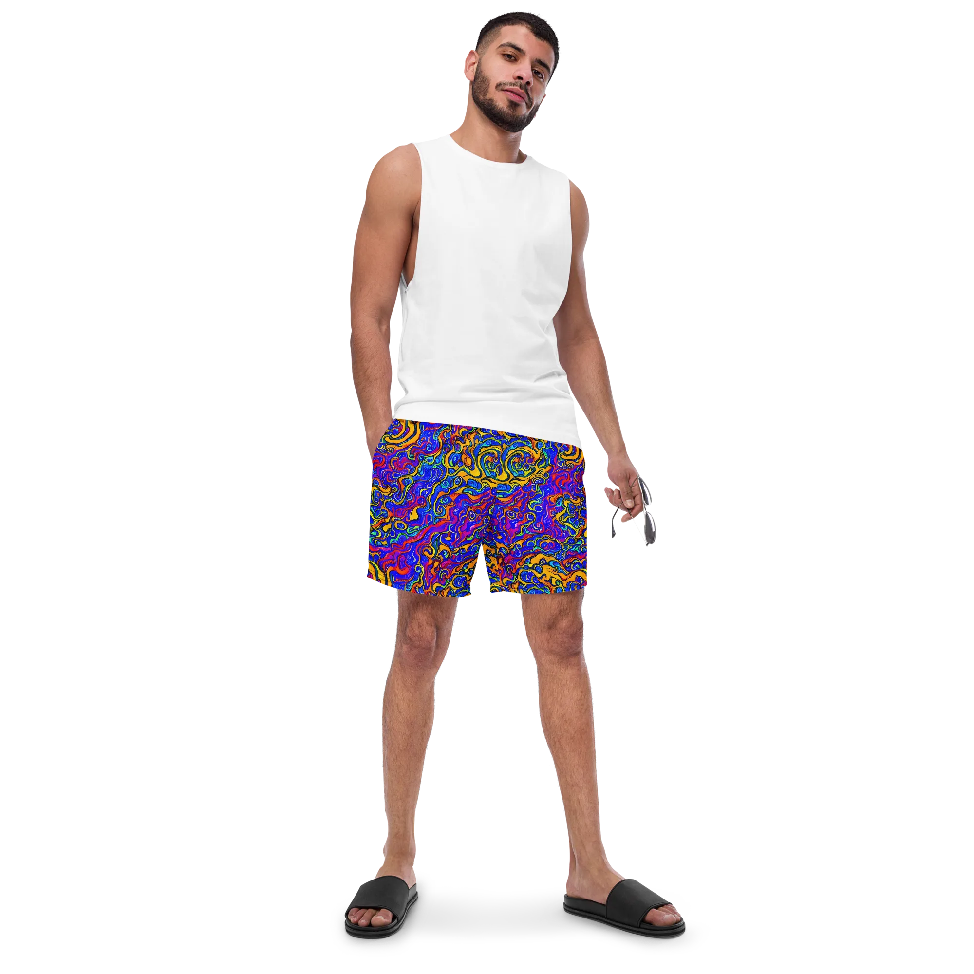 Spectrum Inferno on Swim Trunks — Front