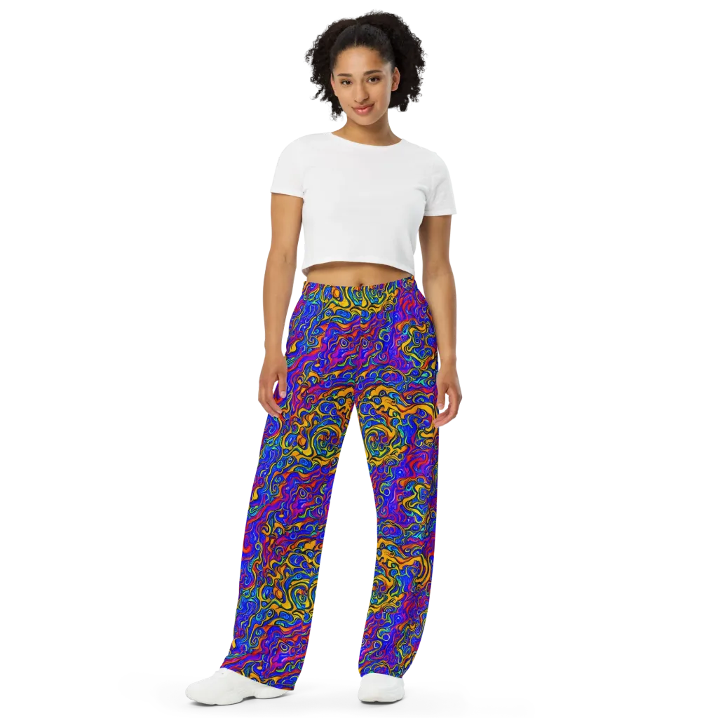 Spectrum Inferno on Wide-Leg Pants — Front