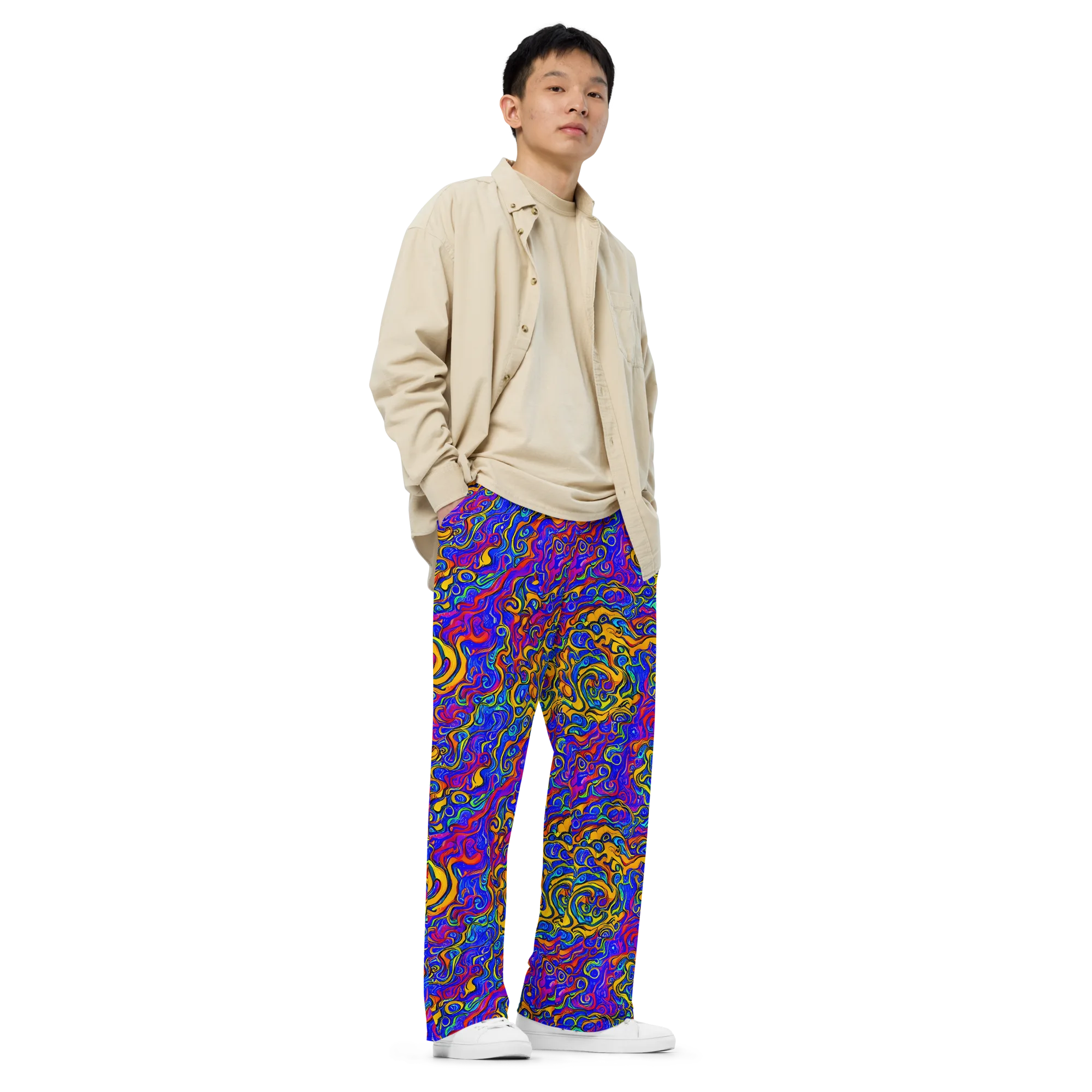 Spectrum Inferno on Wide-Leg Pants — Right Front
