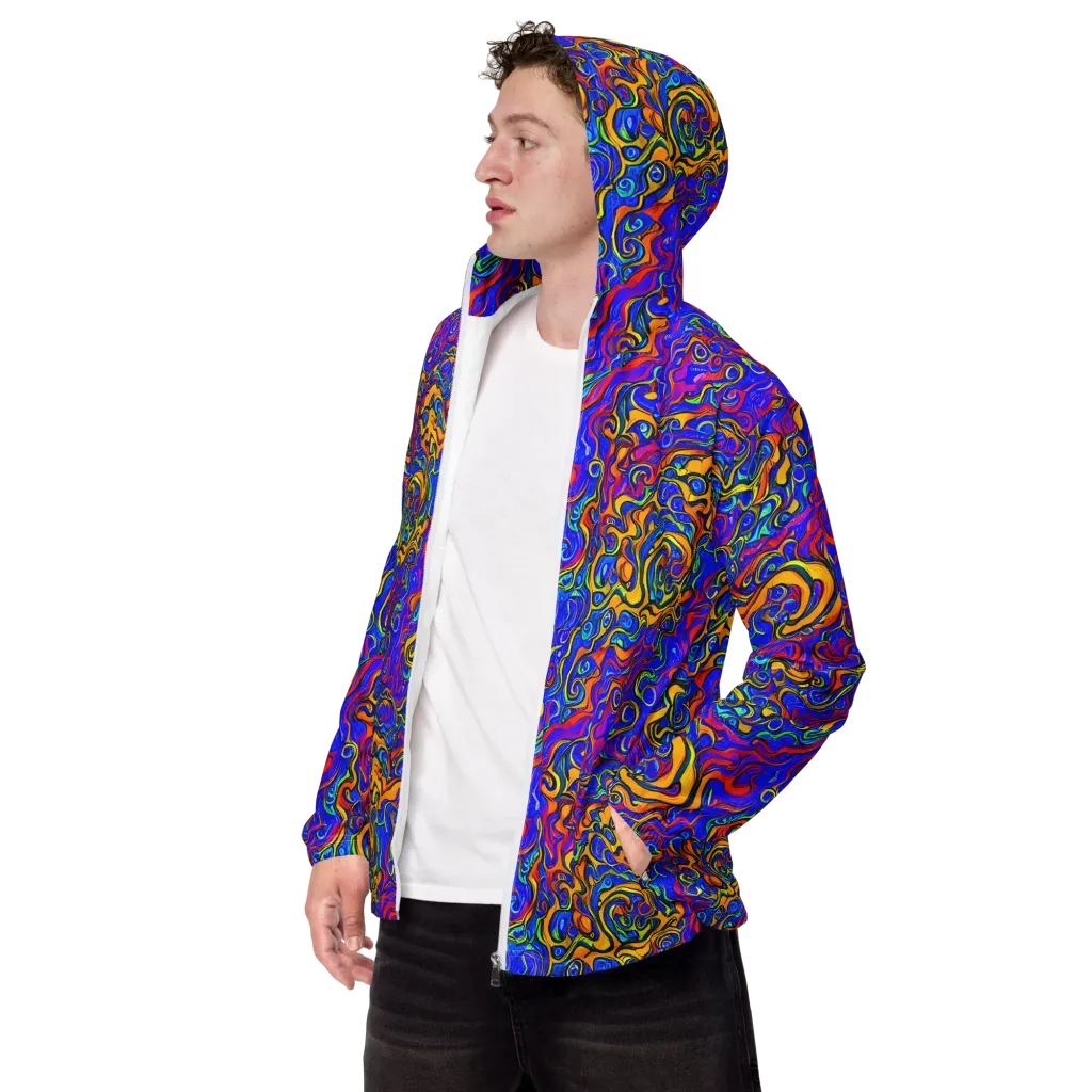 Spectrum Inferno on Men's Windbreaker — Left Front