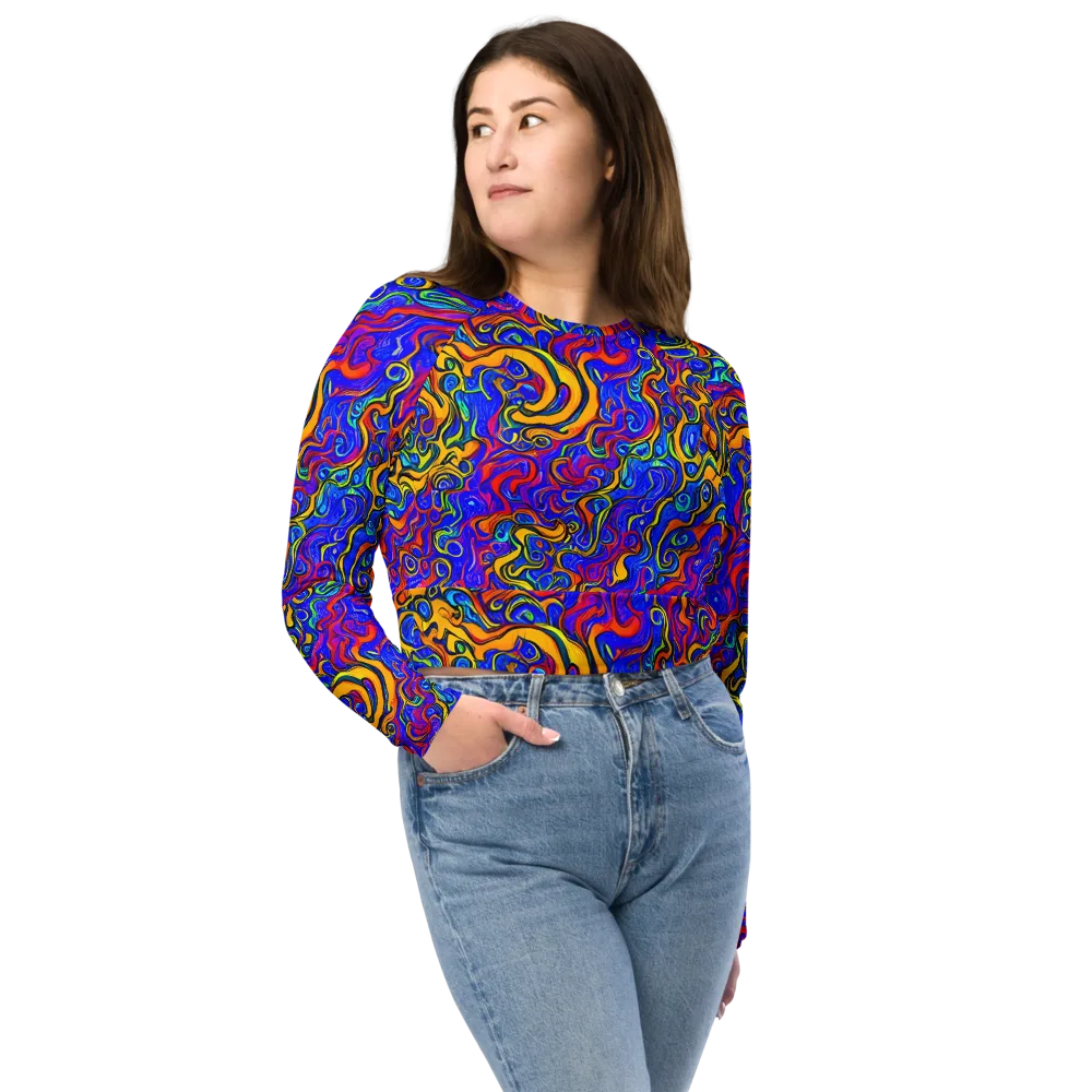 Spectrum Inferno on Long Sleeve Crop Top — Front