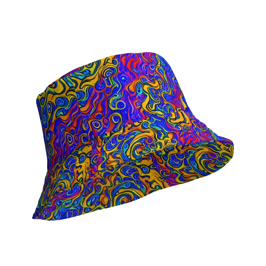 Spectrum Inferno on Reversible Bucket Hat — Product details Outside