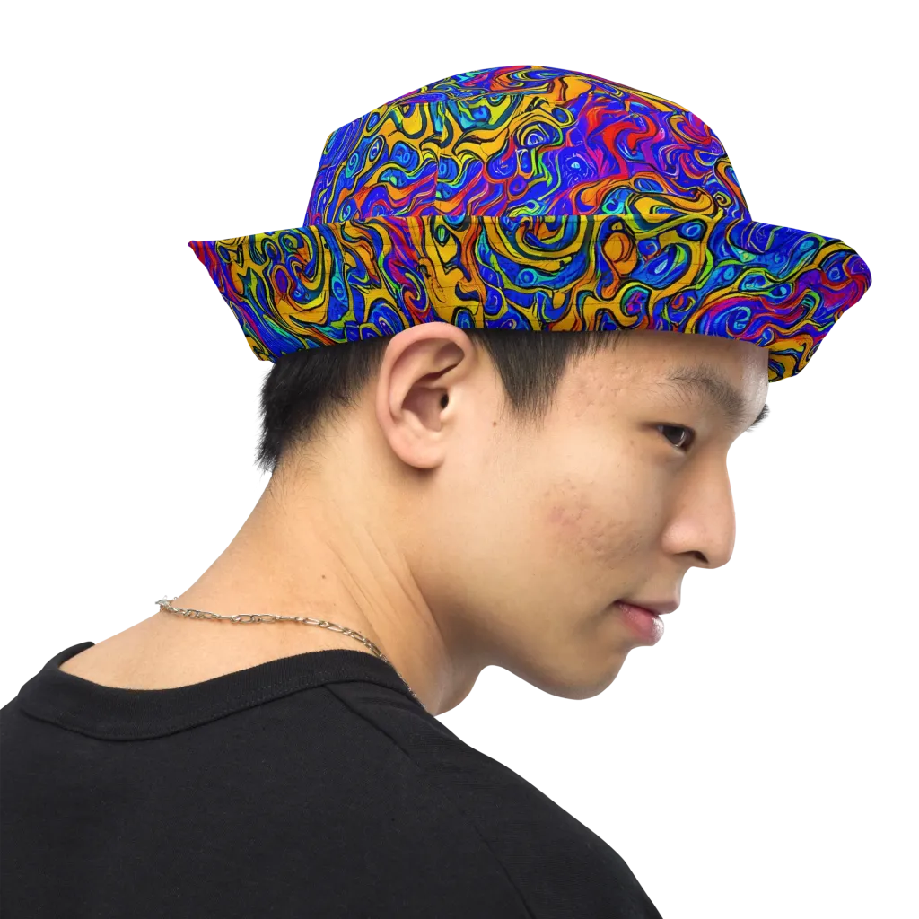 Spectrum Inferno on Reversible Bucket Hat — Right Outside