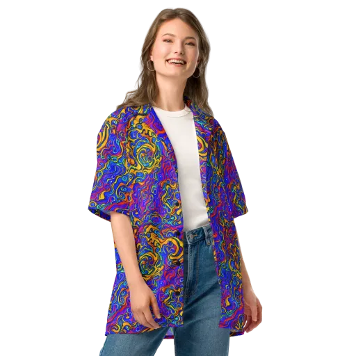 Spectrum Inferno on a Button Shirt