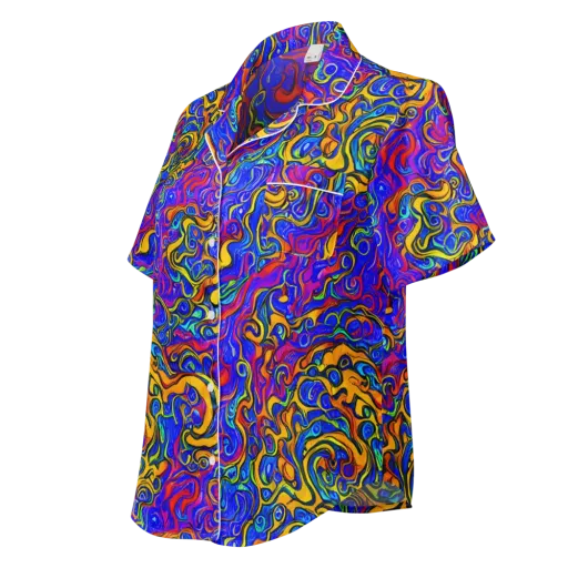 Spectrum Inferno on a Women's Short Sleeve Pajama Top
