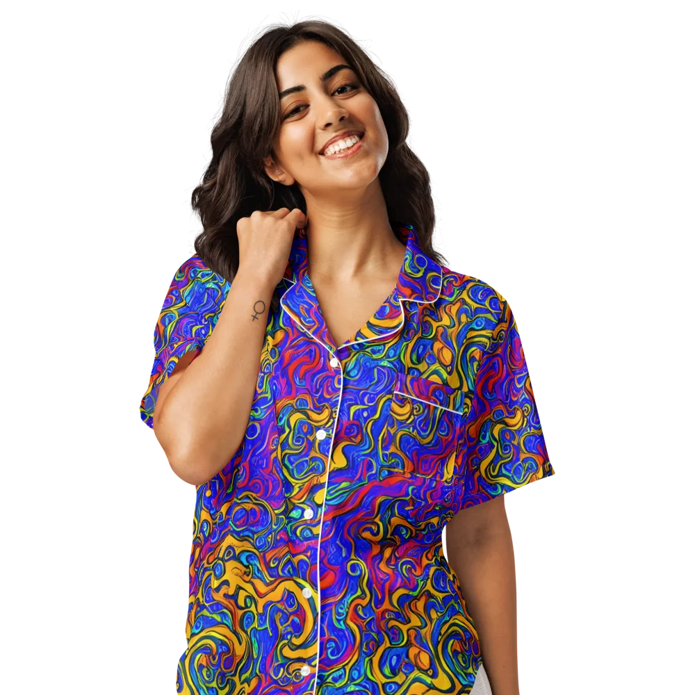 Spectrum Inferno on Women's Short Sleeve Pajama Top — Front
