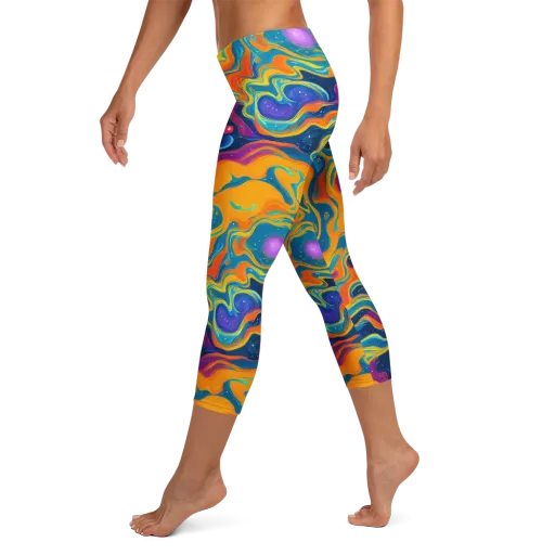 Firefly Galaxy on a Capri Leggings
