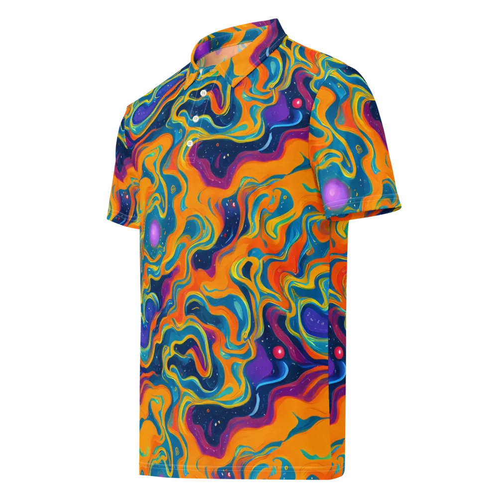 Firefly Galaxy on Men's Slim Fit Polo Shirt — Left Front