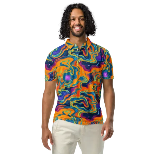 Firefly Galaxy on a Men's Slim Fit Polo Shirt