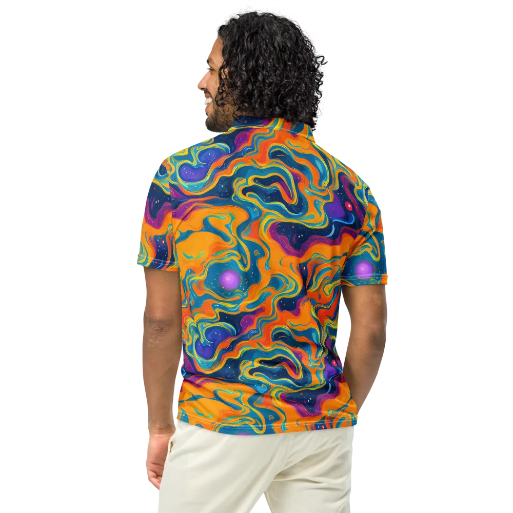 Firefly Galaxy on Men's Slim Fit Polo Shirt — Back