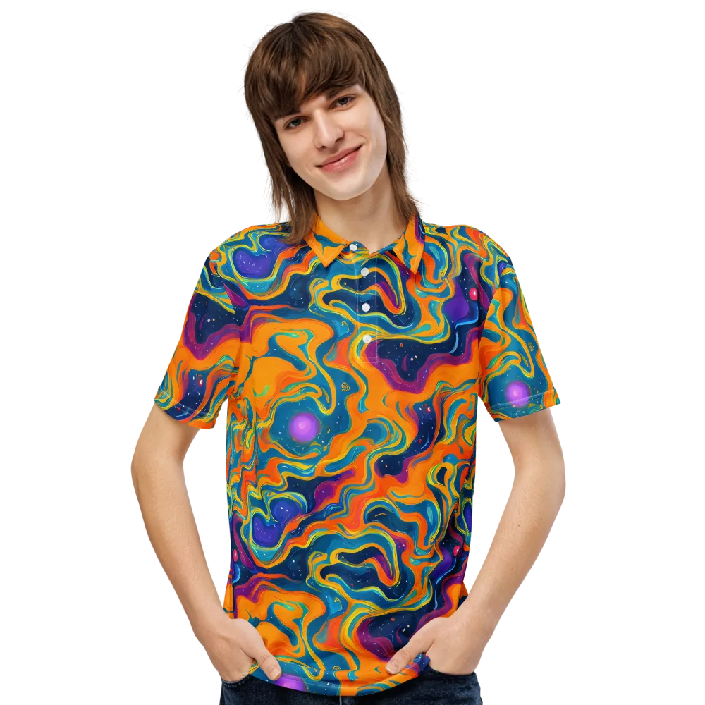 Firefly Galaxy on Men's Slim Fit Polo Shirt — Front