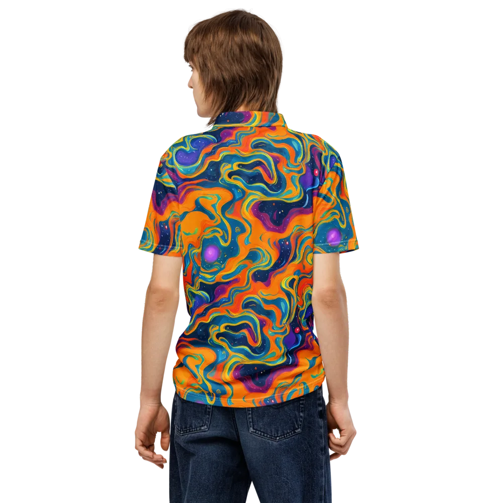 Firefly Galaxy on Men's Slim Fit Polo Shirt — Back