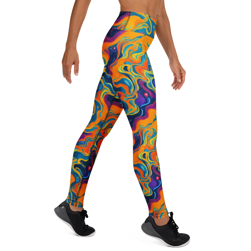 Firefly Galaxy on Yoga Leggings — Right