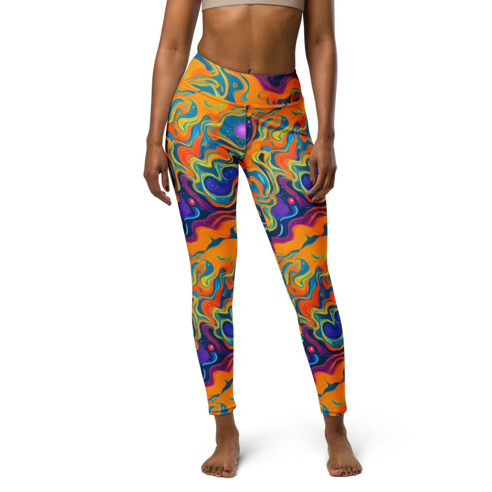 Firefly Galaxy on Yoga Leggings — Front