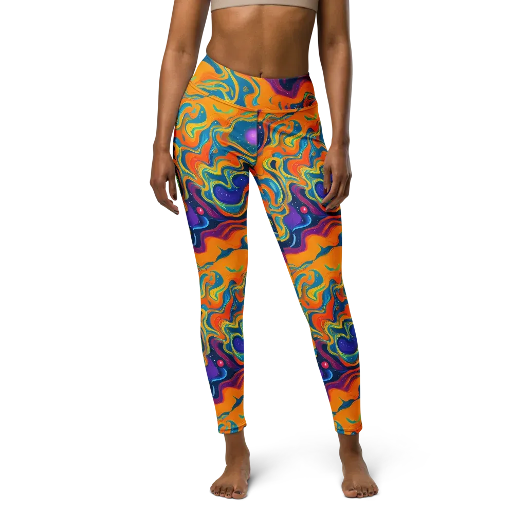 Firefly Galaxy on Yoga Leggings — Front