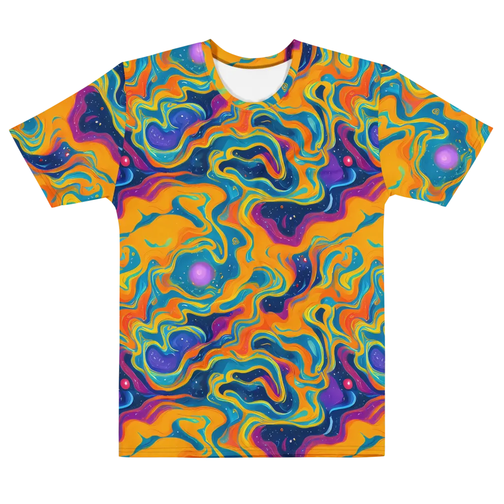 Firefly Galaxy on Men's Cotton Crew Neck T-Shirt — Front