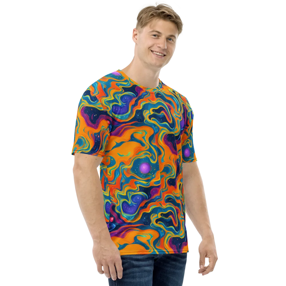 Firefly Galaxy on Men's Crew Neck T-Shirt — Right