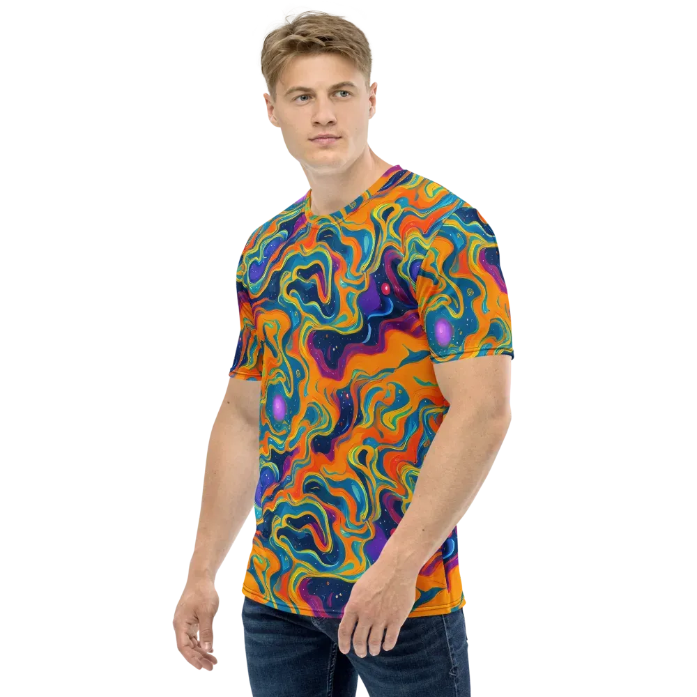 Firefly Galaxy on Men's Crew Neck T-Shirt — Left