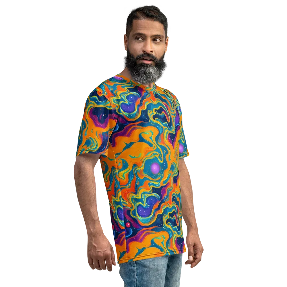 Firefly Galaxy on Men's Crew Neck T-Shirt — Right
