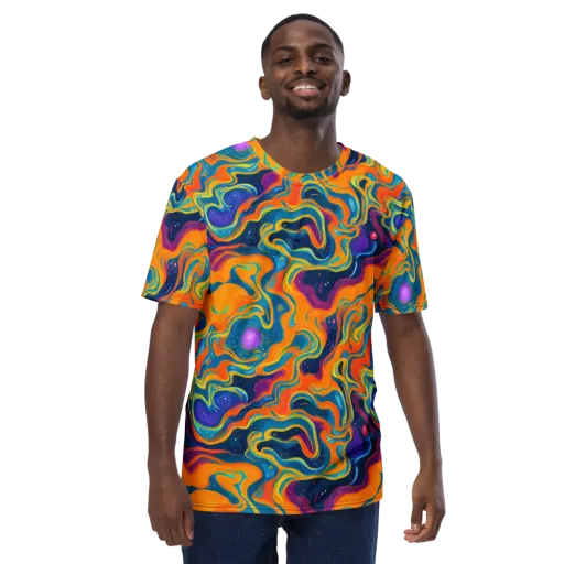 Firefly Galaxy on a Men's Crew Neck T-Shirt