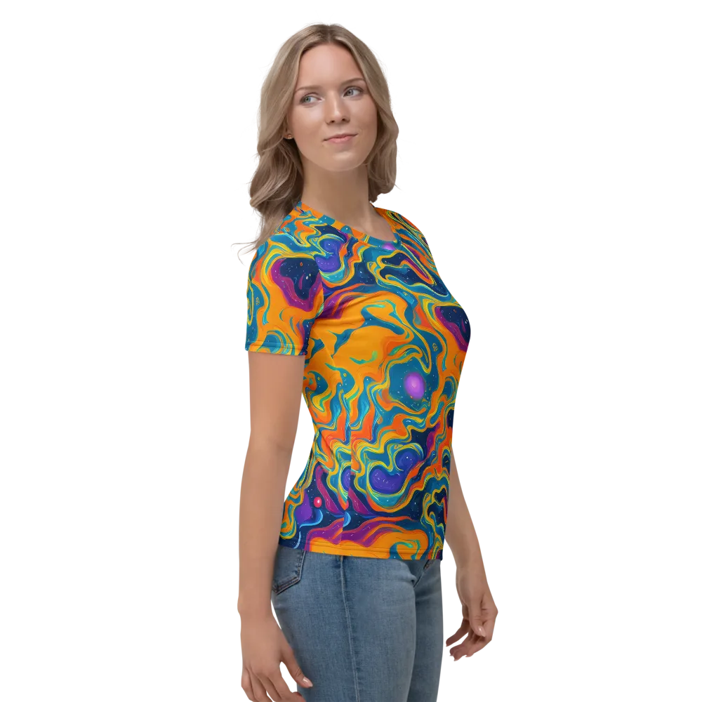 Firefly Galaxy on Women's Crew Neck T-Shirt — Right