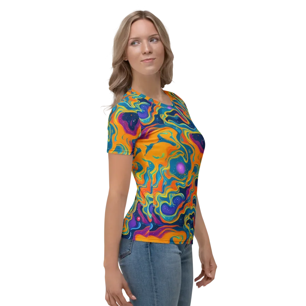 Firefly Galaxy on Women's Crew Neck T-Shirt — Right