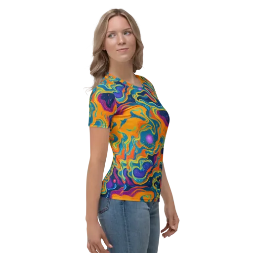 Firefly Galaxy on a Women's Crew Neck T-Shirt