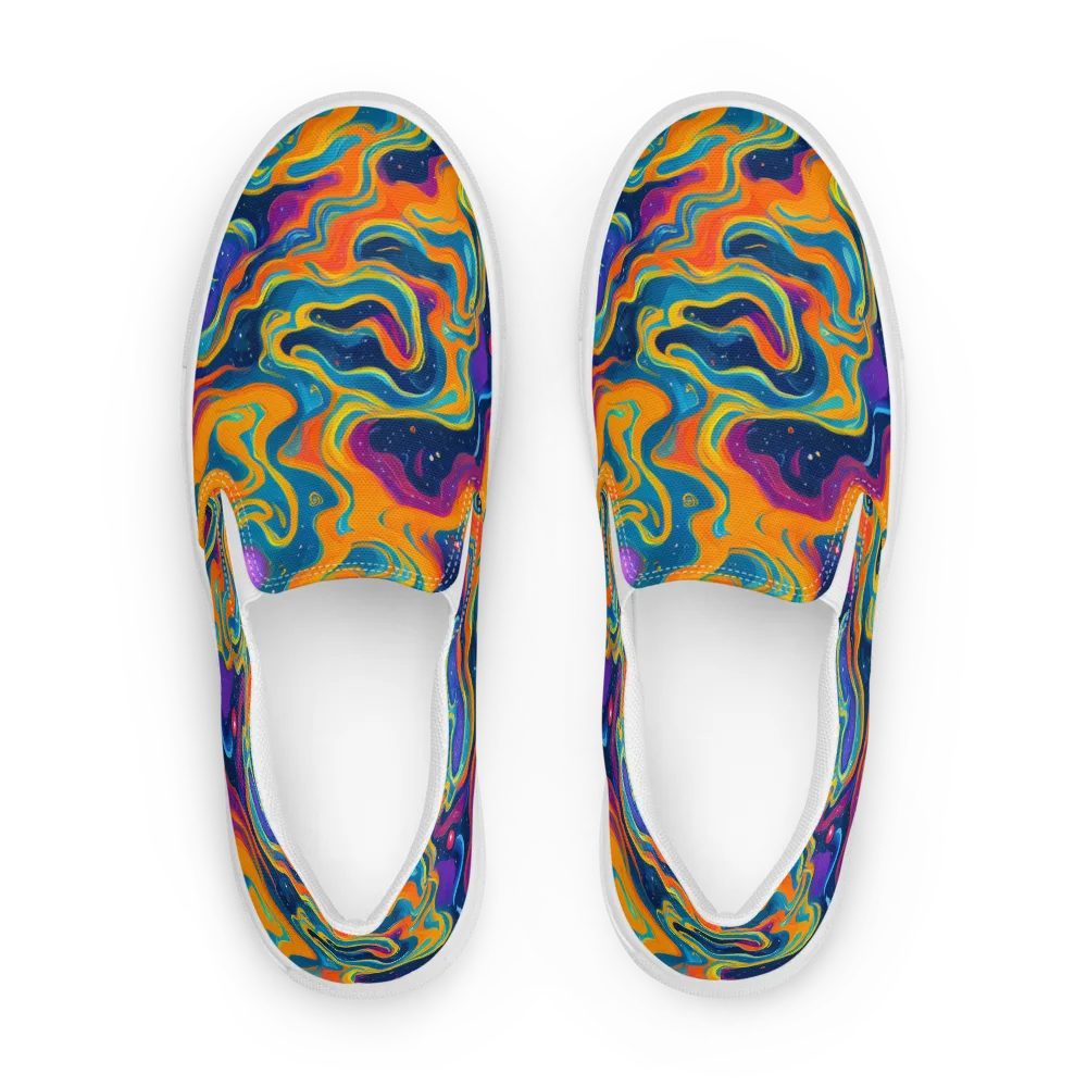 Firefly Galaxy on Men's Slip-On Canvas Shoes — Front