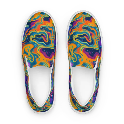 Firefly Galaxy on a Women's Slip-On Canvas Shoes