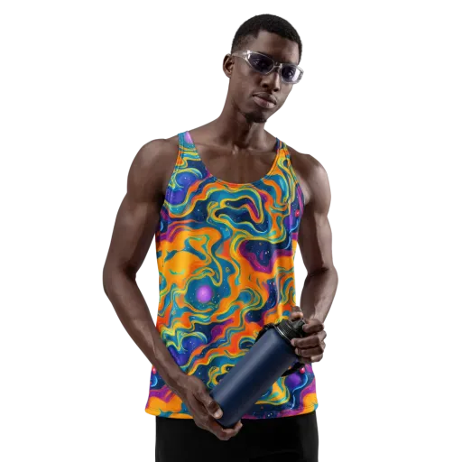 Firefly Galaxy on a Men's Tank Top
