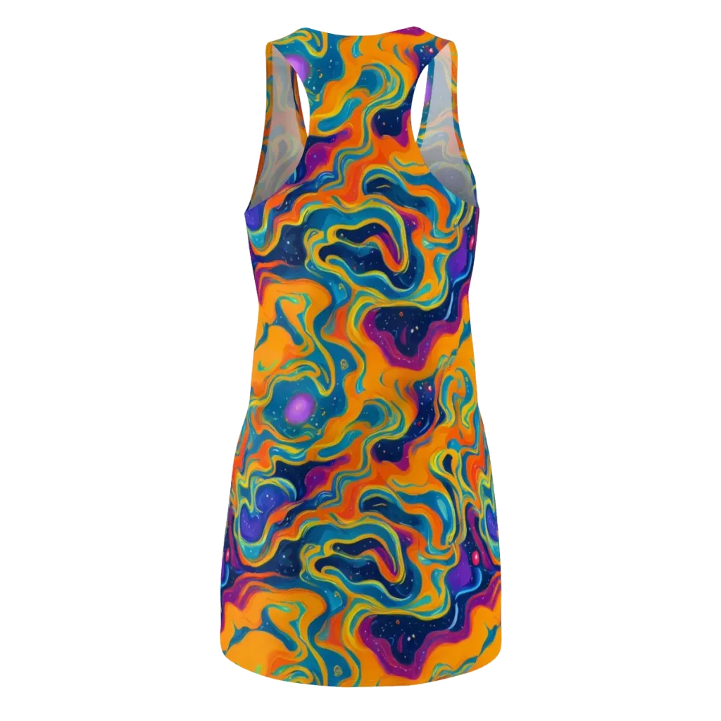 Firefly Galaxy on Racerback Dress — Back